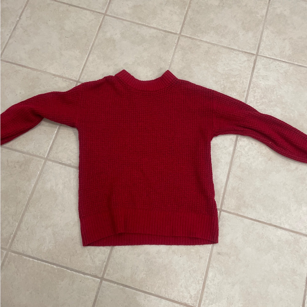 American Eagle Outfitters Vibrant Red Crew Neck Sweater